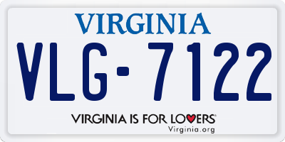 VA license plate VLG7122