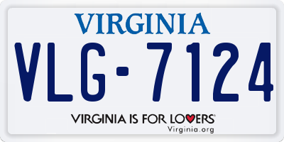 VA license plate VLG7124