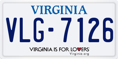 VA license plate VLG7126