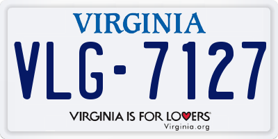 VA license plate VLG7127