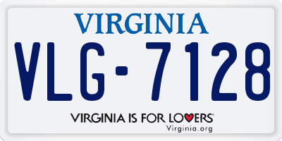 VA license plate VLG7128