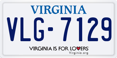 VA license plate VLG7129