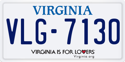 VA license plate VLG7130