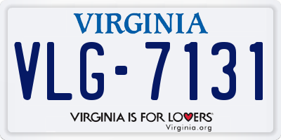 VA license plate VLG7131