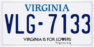 VA license plate VLG7133