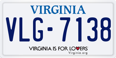 VA license plate VLG7138