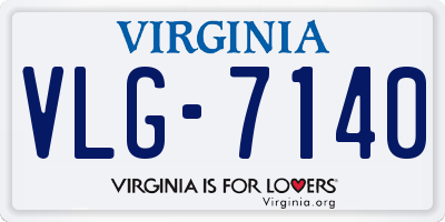 VA license plate VLG7140