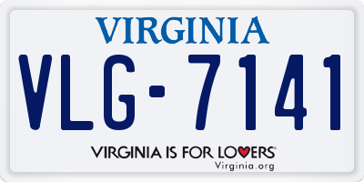 VA license plate VLG7141