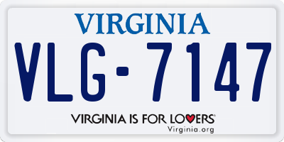 VA license plate VLG7147