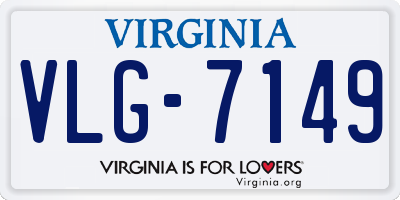 VA license plate VLG7149