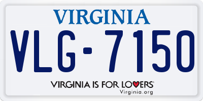 VA license plate VLG7150