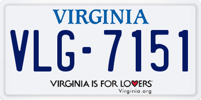 VA license plate VLG7151