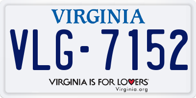 VA license plate VLG7152