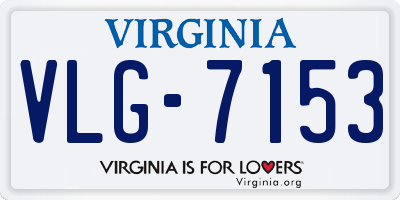 VA license plate VLG7153