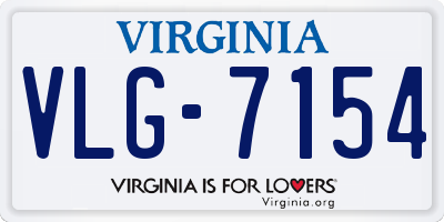 VA license plate VLG7154