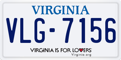 VA license plate VLG7156