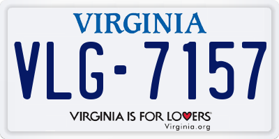 VA license plate VLG7157