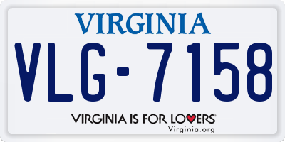 VA license plate VLG7158