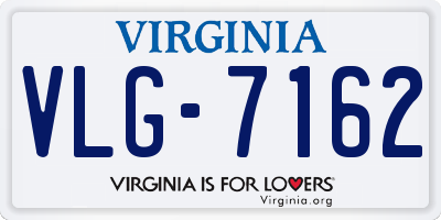 VA license plate VLG7162