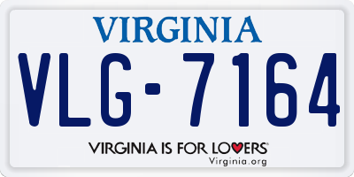 VA license plate VLG7164