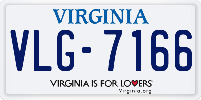 VA license plate VLG7166