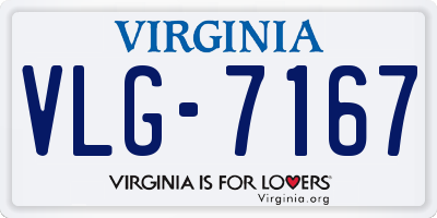 VA license plate VLG7167
