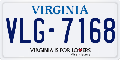 VA license plate VLG7168