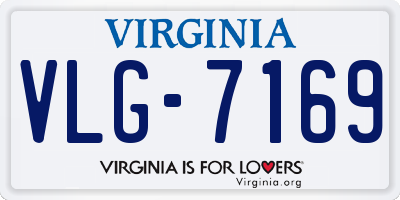 VA license plate VLG7169