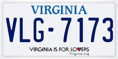 VA license plate VLG7173