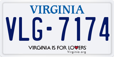 VA license plate VLG7174