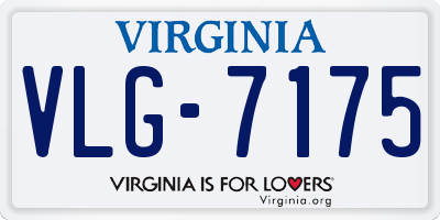 VA license plate VLG7175