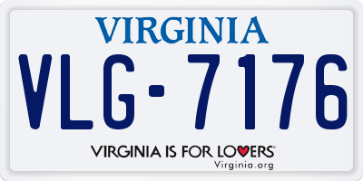 VA license plate VLG7176