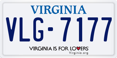 VA license plate VLG7177