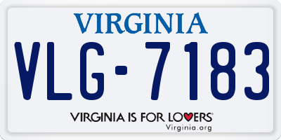 VA license plate VLG7183