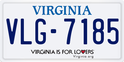 VA license plate VLG7185