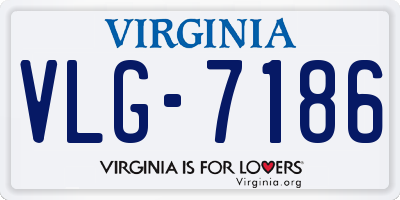 VA license plate VLG7186
