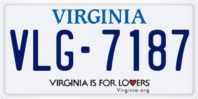 VA license plate VLG7187