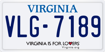 VA license plate VLG7189