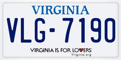 VA license plate VLG7190