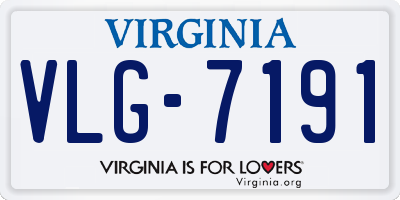VA license plate VLG7191