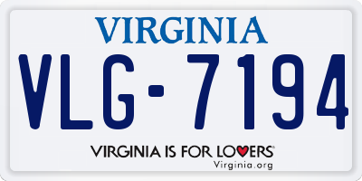 VA license plate VLG7194