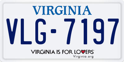 VA license plate VLG7197