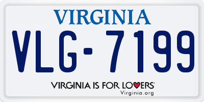 VA license plate VLG7199