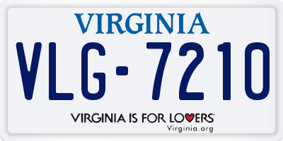 VA license plate VLG7210