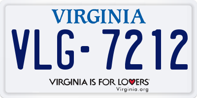 VA license plate VLG7212