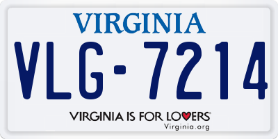 VA license plate VLG7214