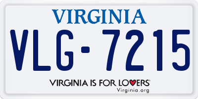 VA license plate VLG7215