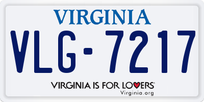VA license plate VLG7217