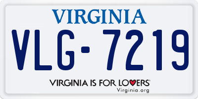 VA license plate VLG7219