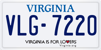 VA license plate VLG7220